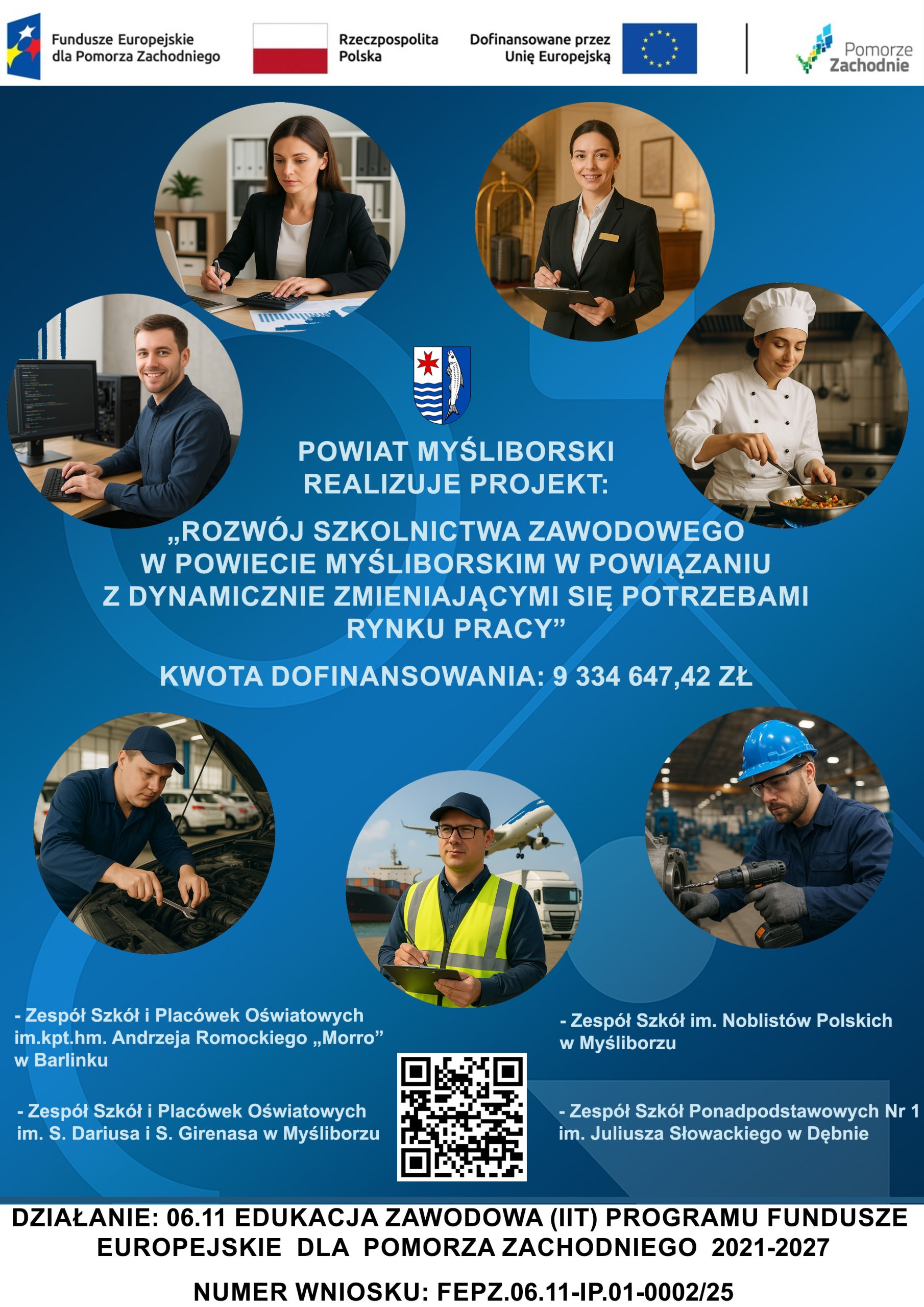 plakat promujący przystąpienie do projektu realizowanego przez Powiat Myśliborski